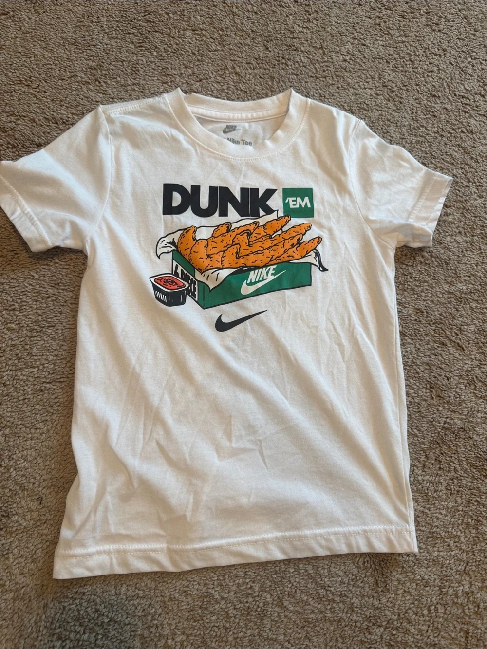 Nike Kids White Graphic Tee Bundle with Colorful Logos